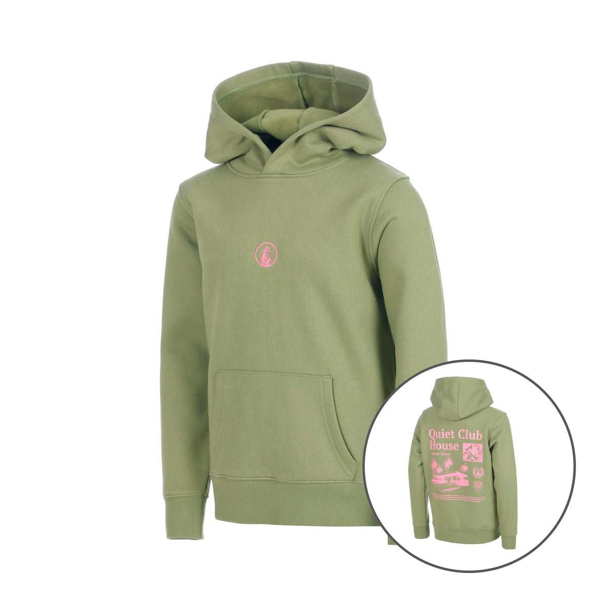 Quiet Please Club House Loose Fit Sweat à capuche Enfants - kaki