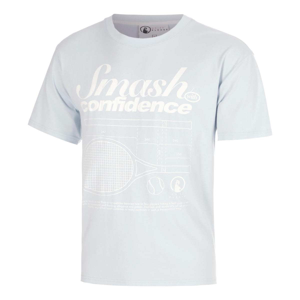 Quiet Please Confidence Loose Fit T-shirt Hommes - bleu clair