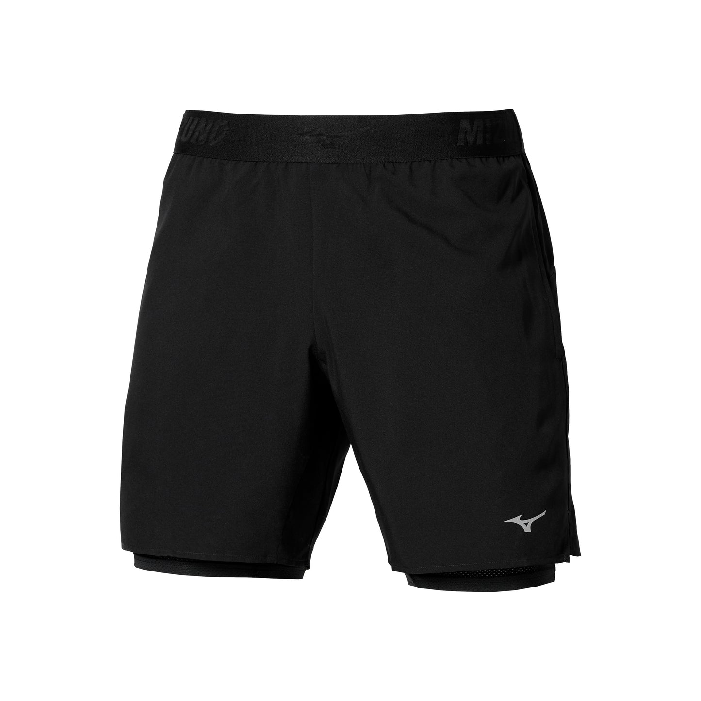 Mizuno Core 5,5in 2in1 Hardloopshorts Heren - zwart