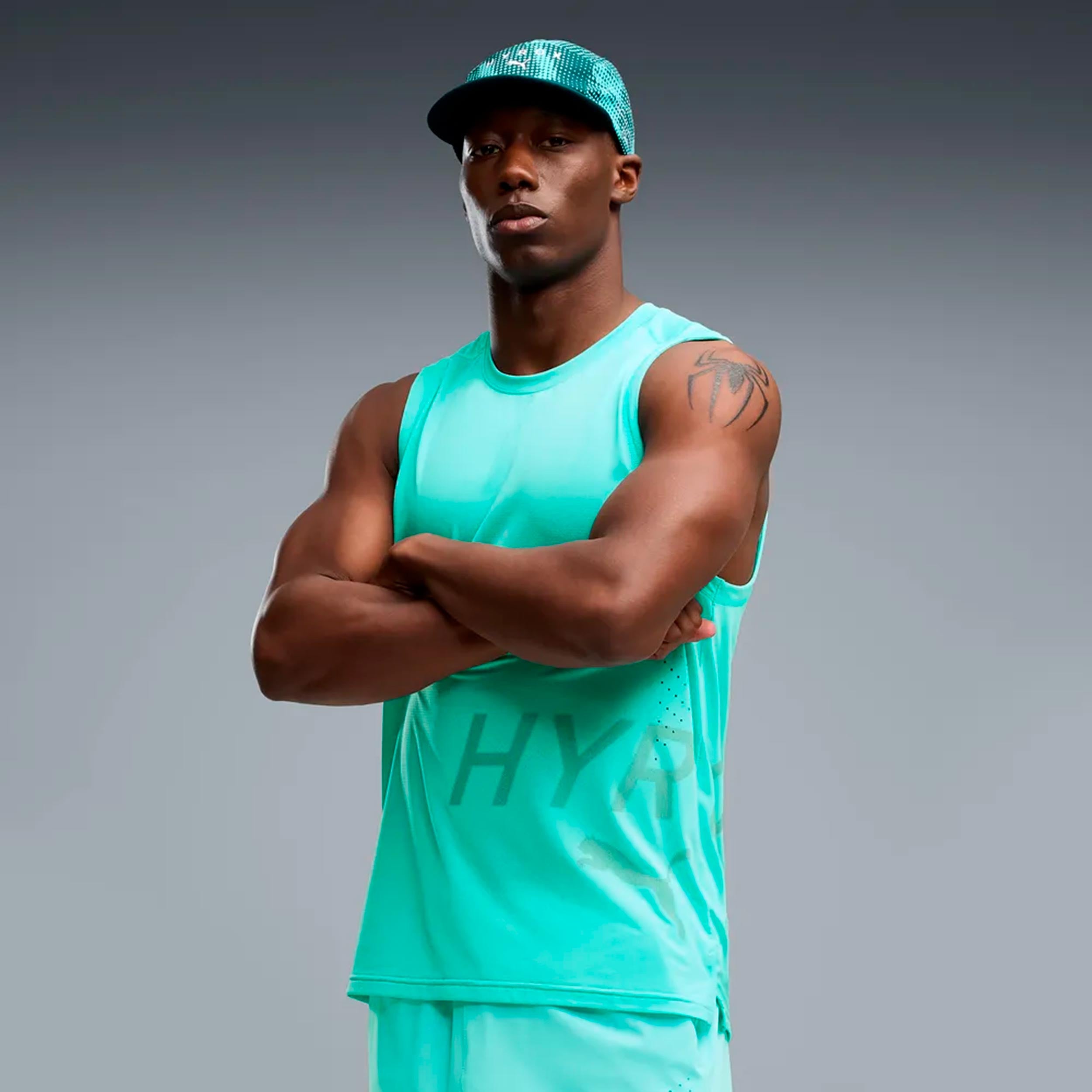 Puma HYROX PWRMODE Training  Hardloopshirt Heren - mint