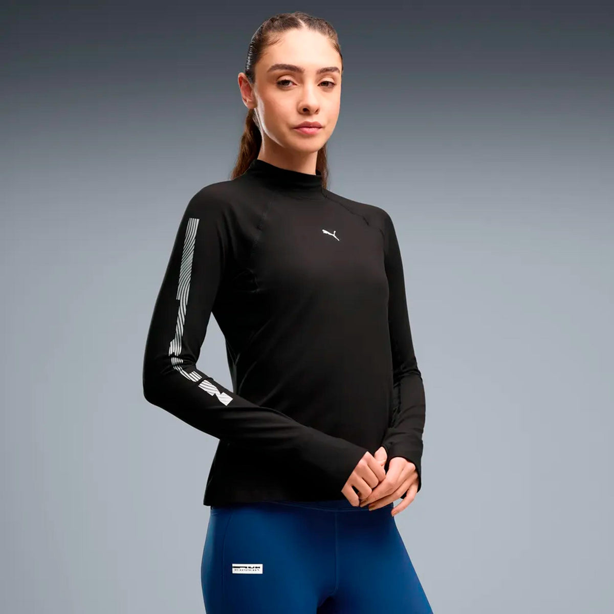 Puma Brightstride Cloudspun  Hardloopshirt Dames - zwart