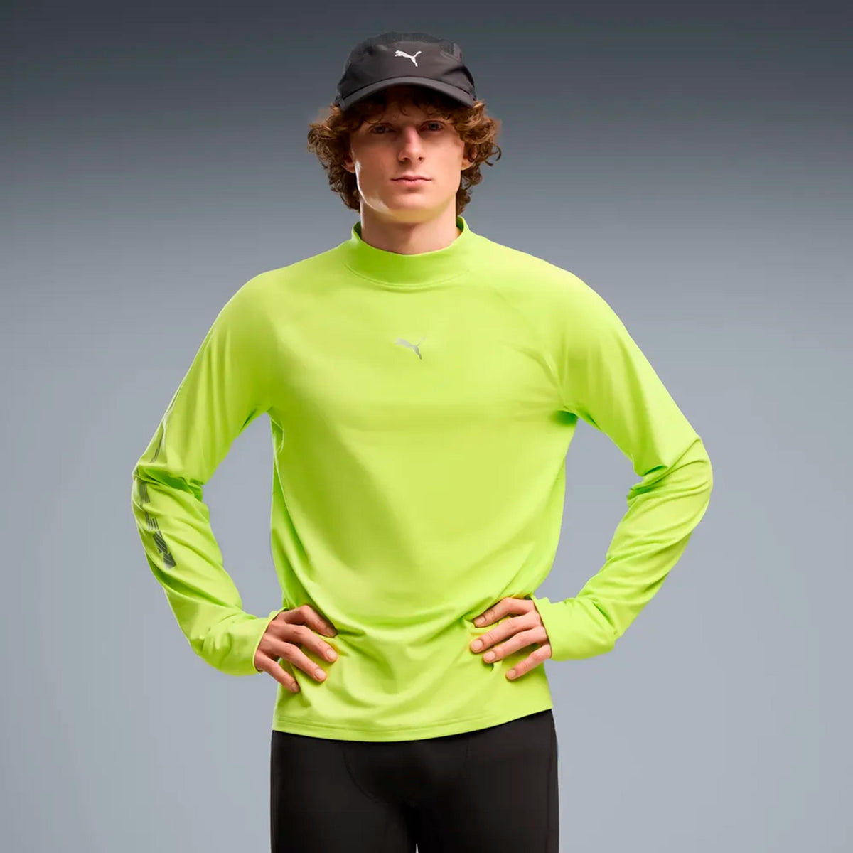 Puma Brightstride Cloudspun  Hardloopshirt Heren - limoen