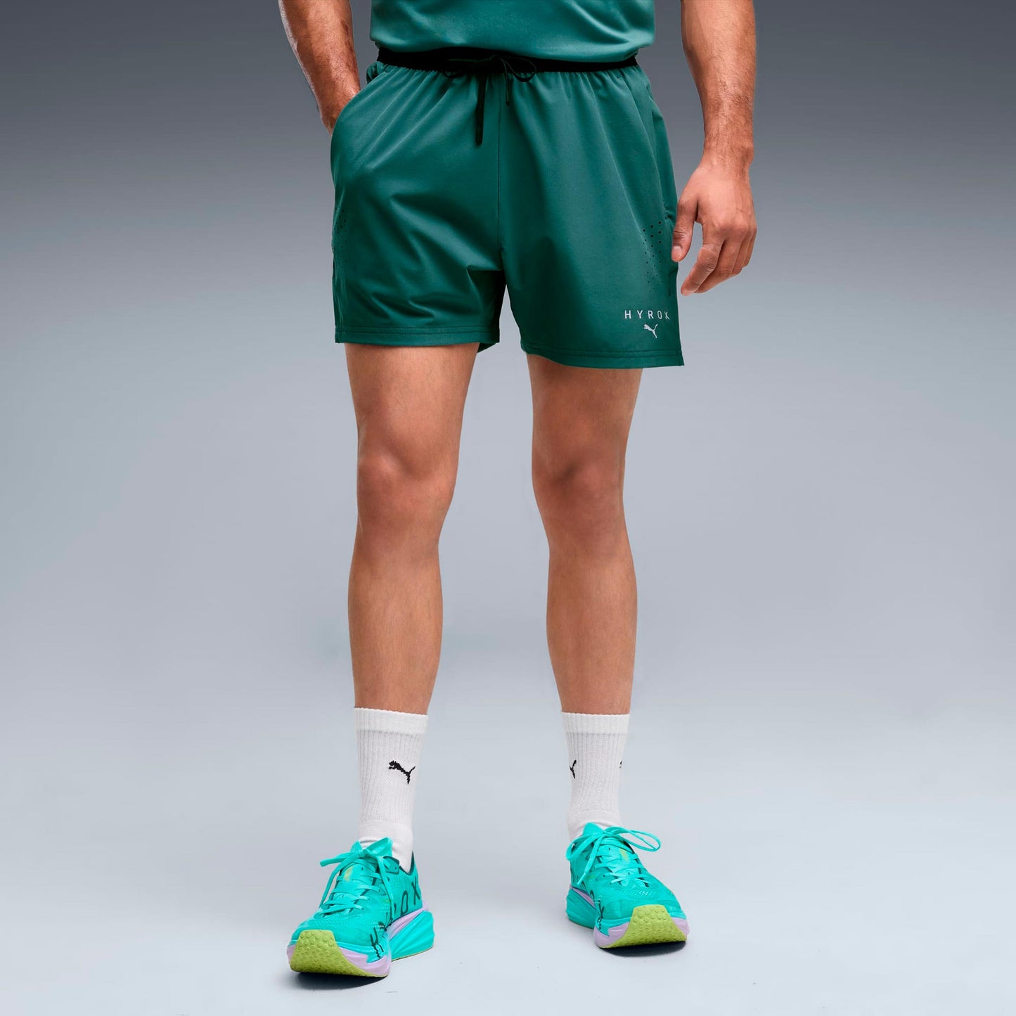 Puma HYROX PWRMODE 5in  Short de running Hommes - vert