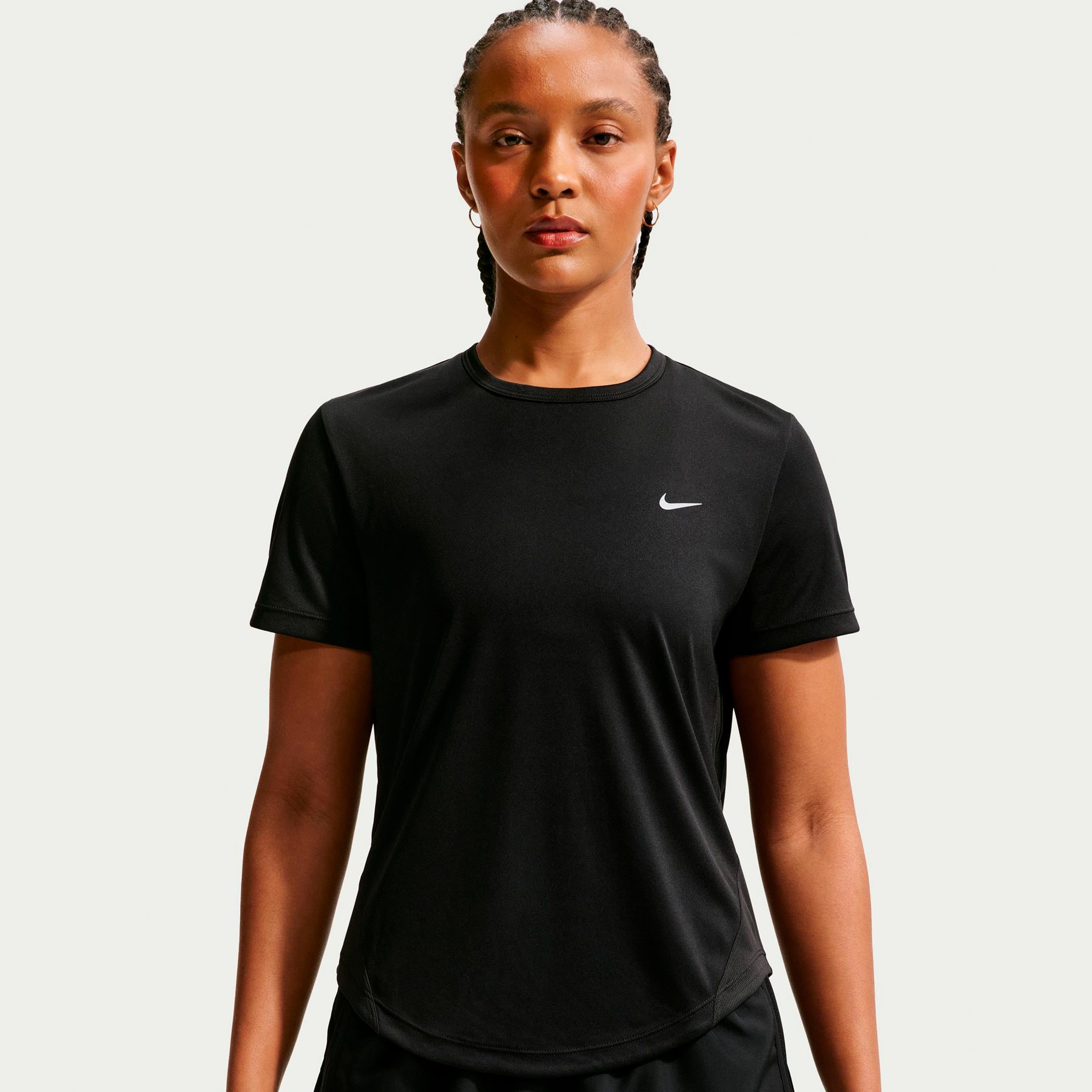 Nike Tempo  Hardloopshirt Dames - zwart, zilver