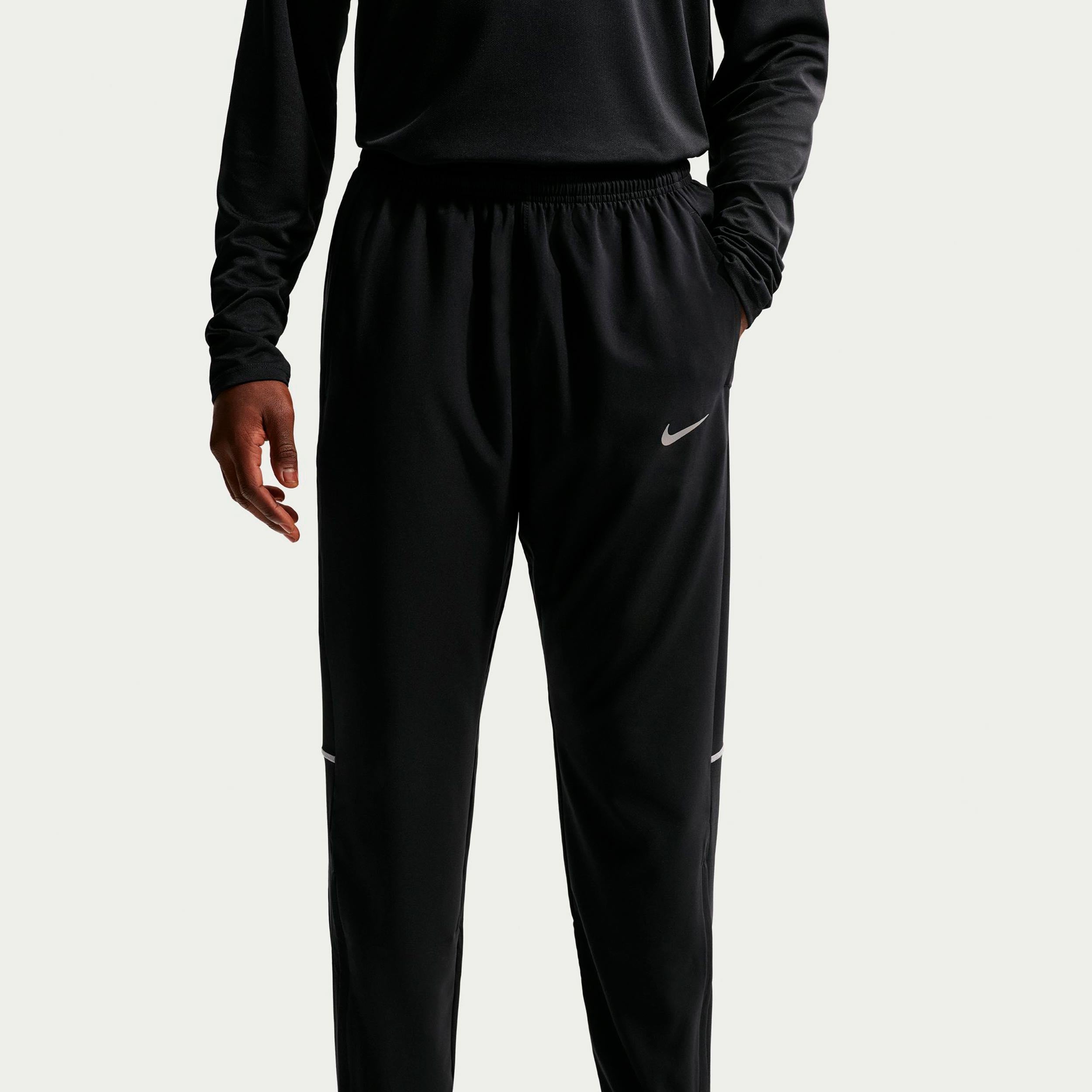 Nike Miler Pant Collant de running Hommes - noir, argent