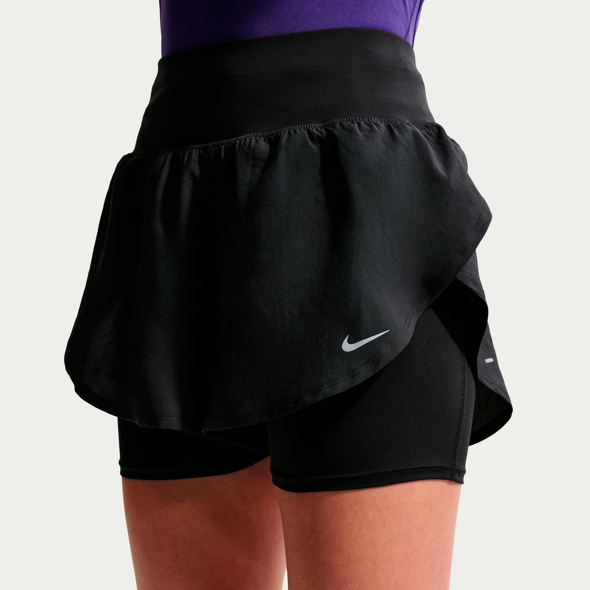 Nike Flow 2in1  Hardloopshorts Dames - zwart, zwart