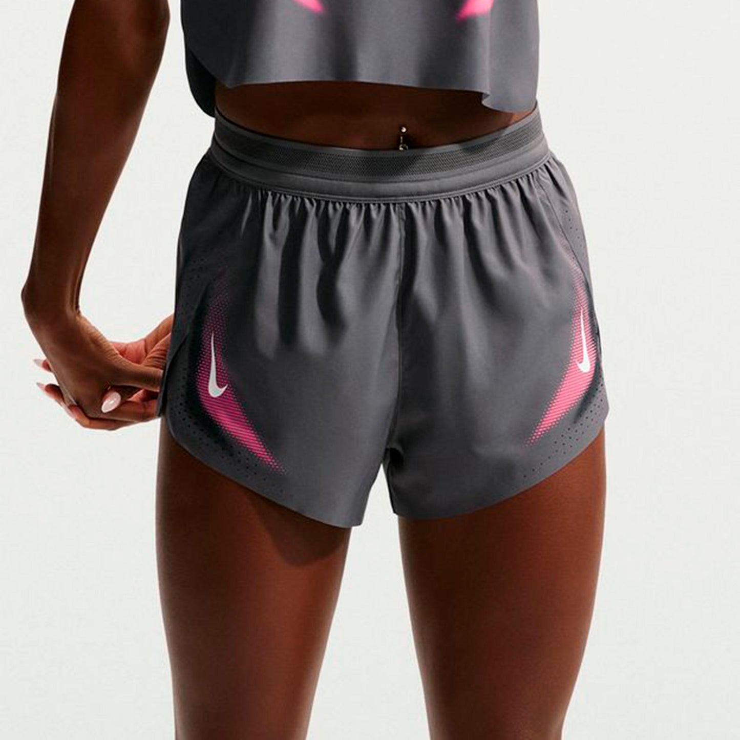 Nike AeroSwift  Hardloopshorts Dames - grijs, wit