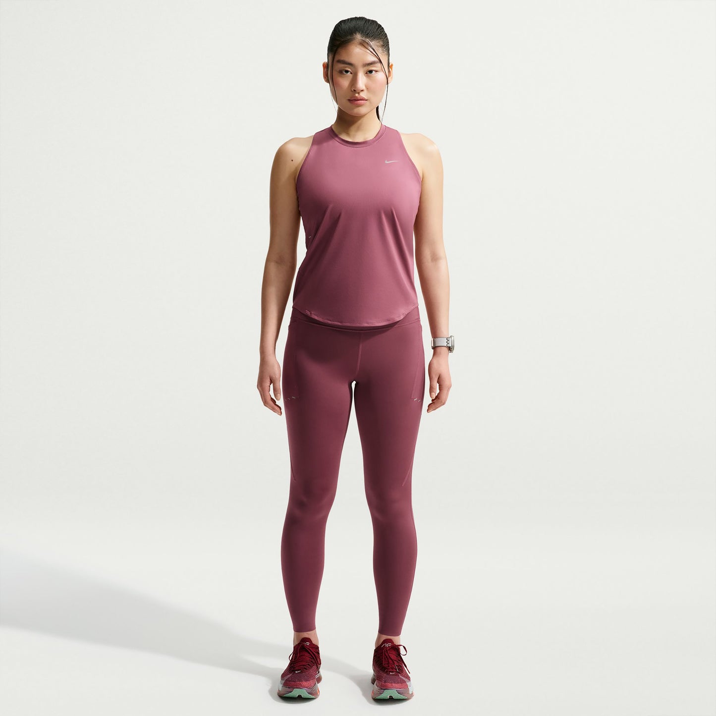 Nike Swift  Hardloopshirt Dames - mauve, zilver