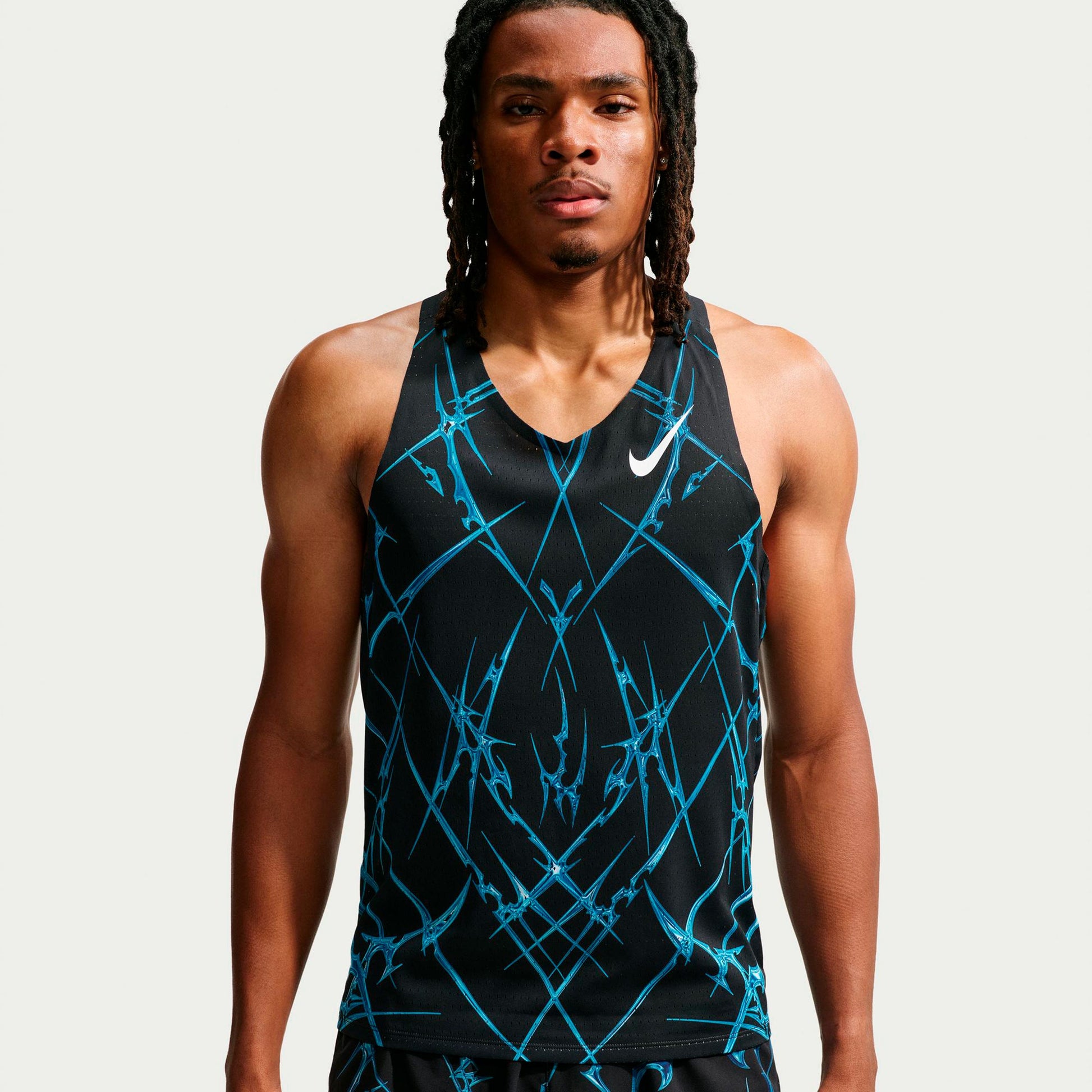 Nike AeroSwift  Hardloopshirt Heren - zwart, wit