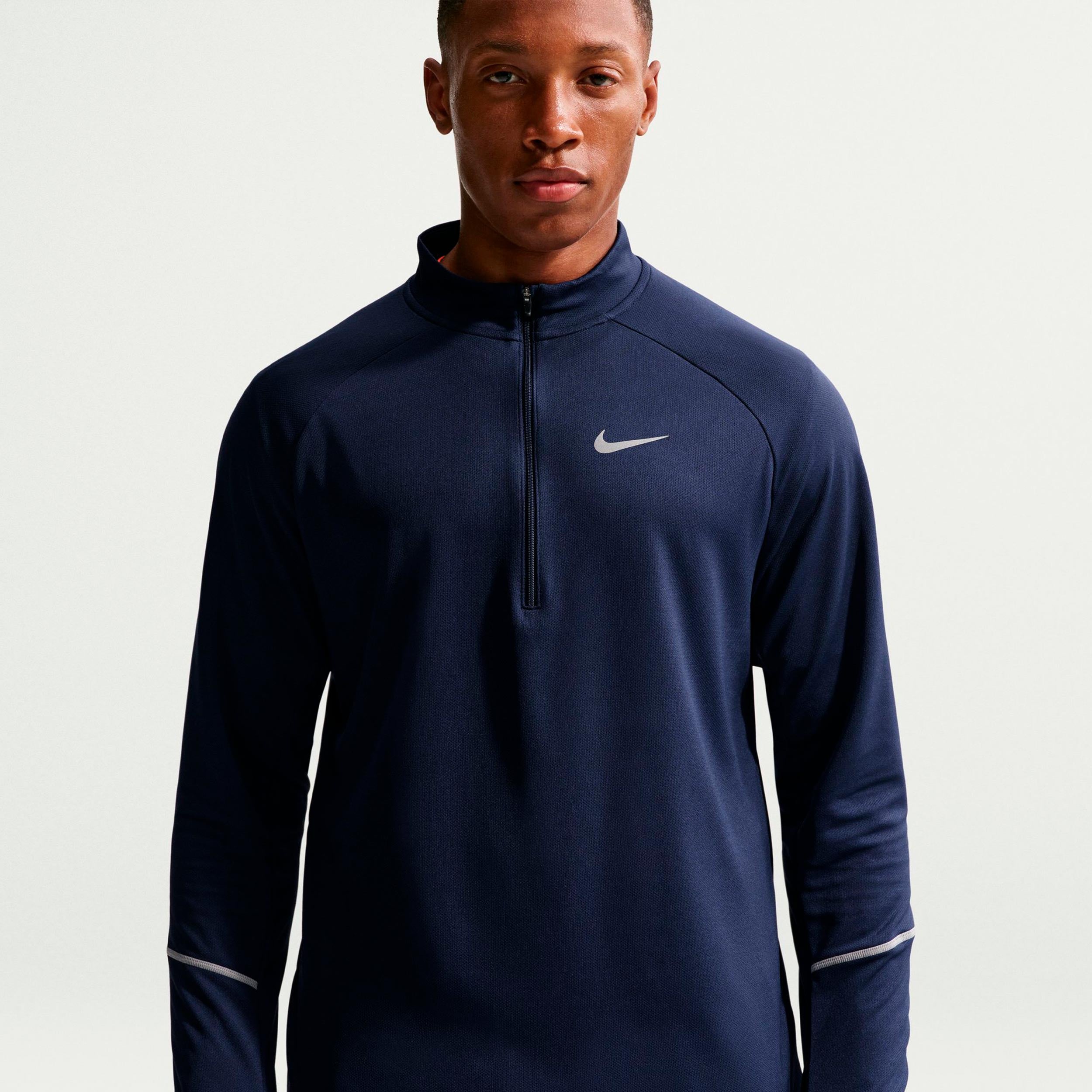 Nike Miler  Maillot de course Hommes - bleu foncé, argent