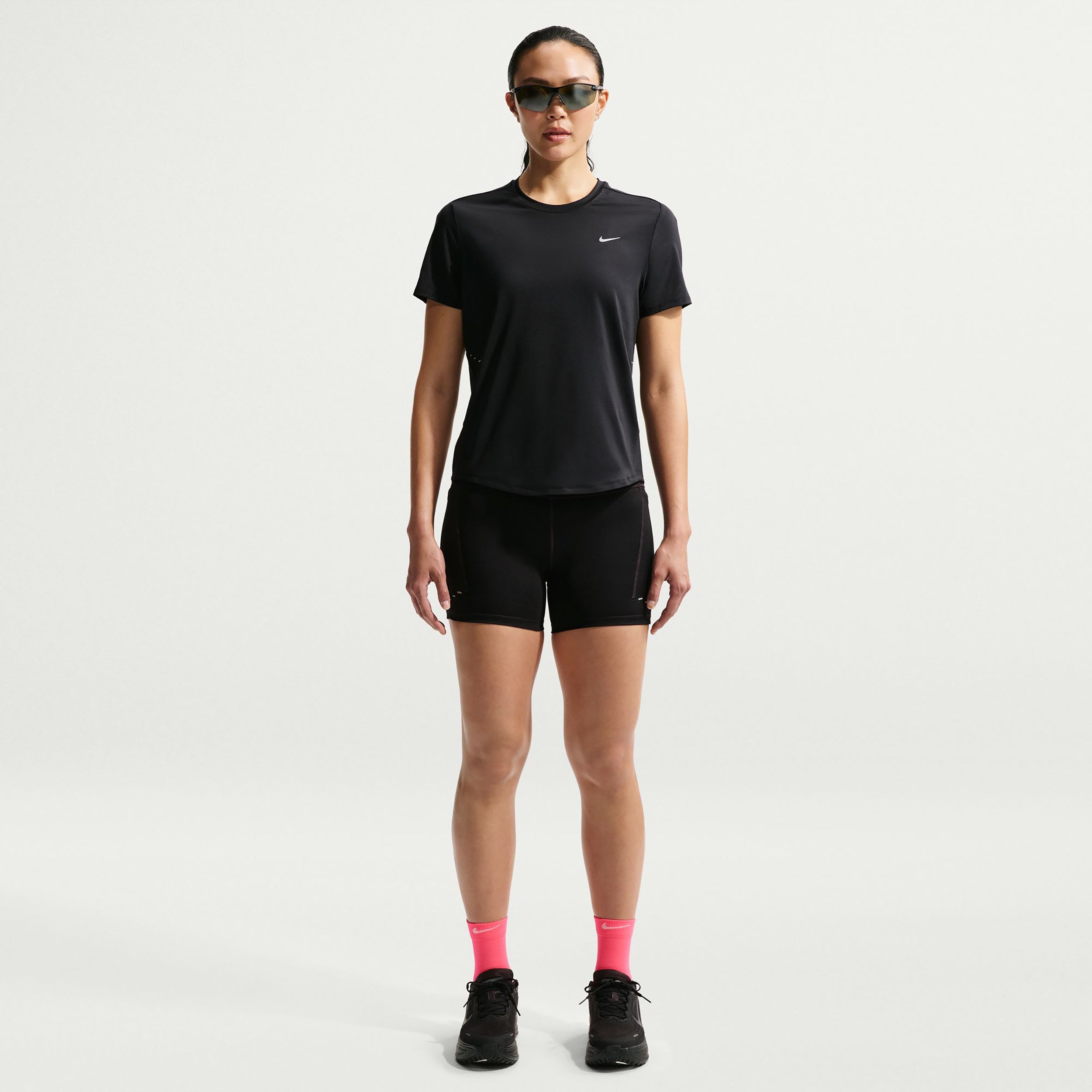 Nike Swift  Hardloopshirt Dames - zwart, zilver