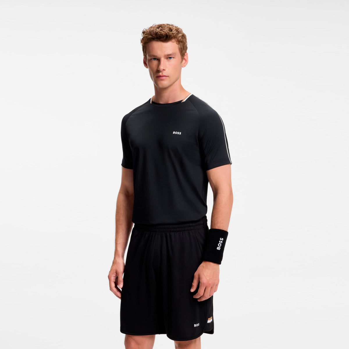 BOSS Court T-shirt Hommes - noir