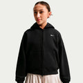Oversized Fleece Full-Zip Sportjas Meisjes - zwart