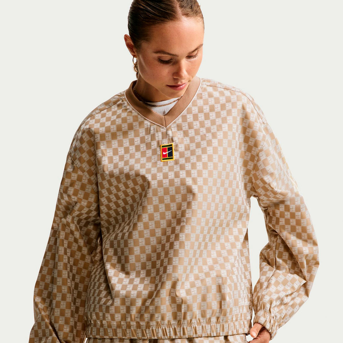 Nike Woven Longsleeve Dames - beige