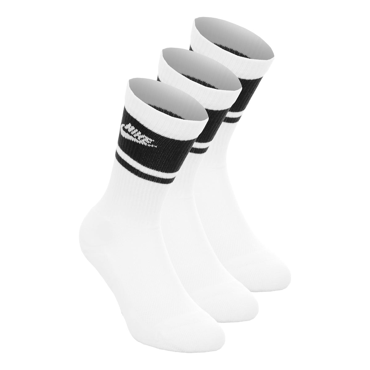 Nike Crew Chaussettes de sport Pack de 3 Unisex - blanc, noir