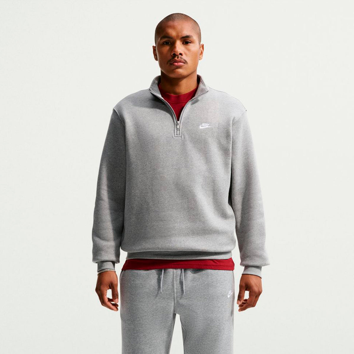 Nike 1/2-Zip Fleece Sweatshirt Heren - grijs