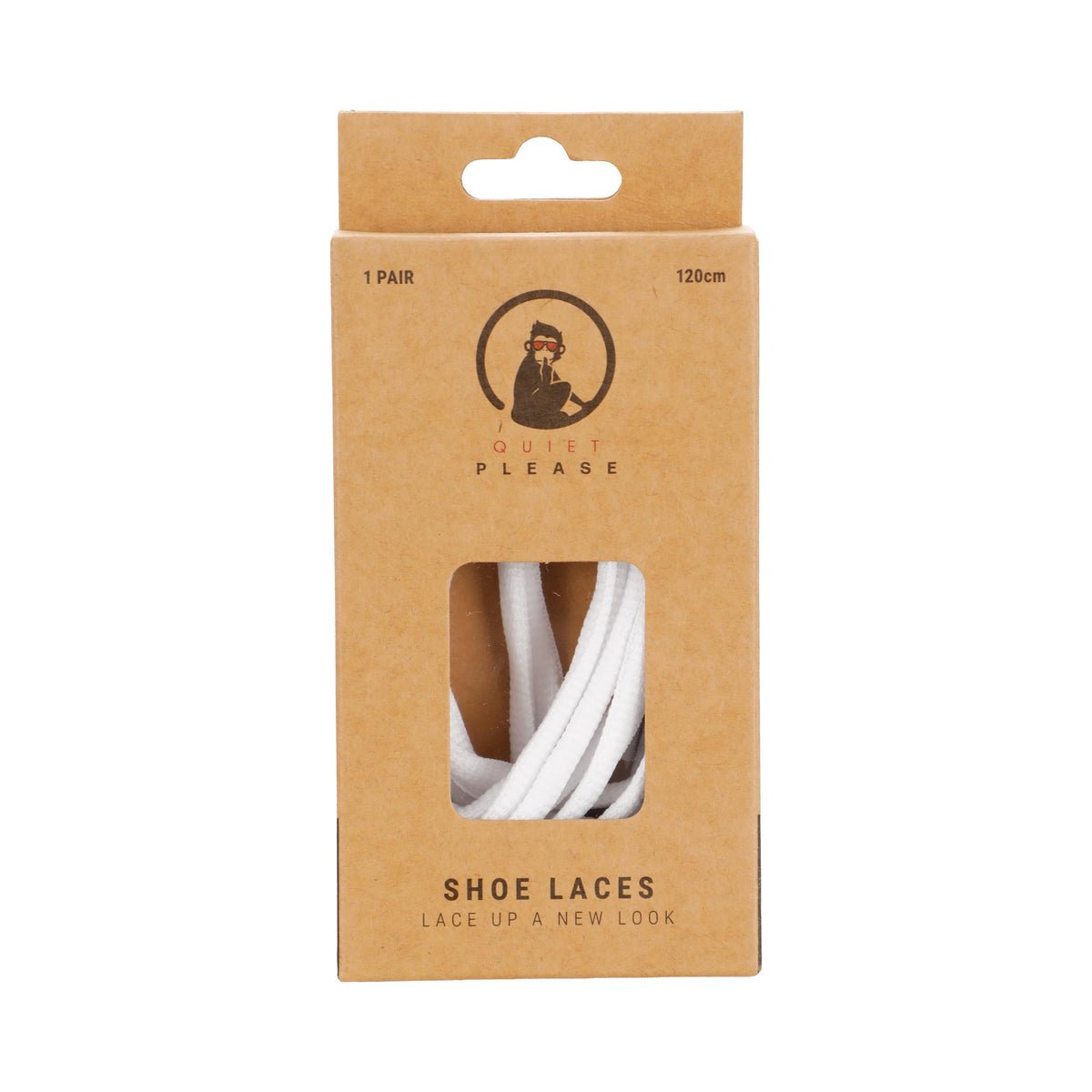Quiet Please QP shoe laces 120cm Veters - wit