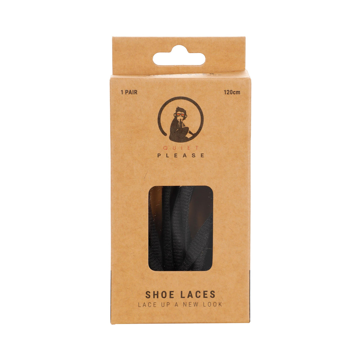 Quiet Please QP shoe laces 120cm Veters - zwart