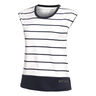 T-shirt Dames-Wit,Donkerblauw