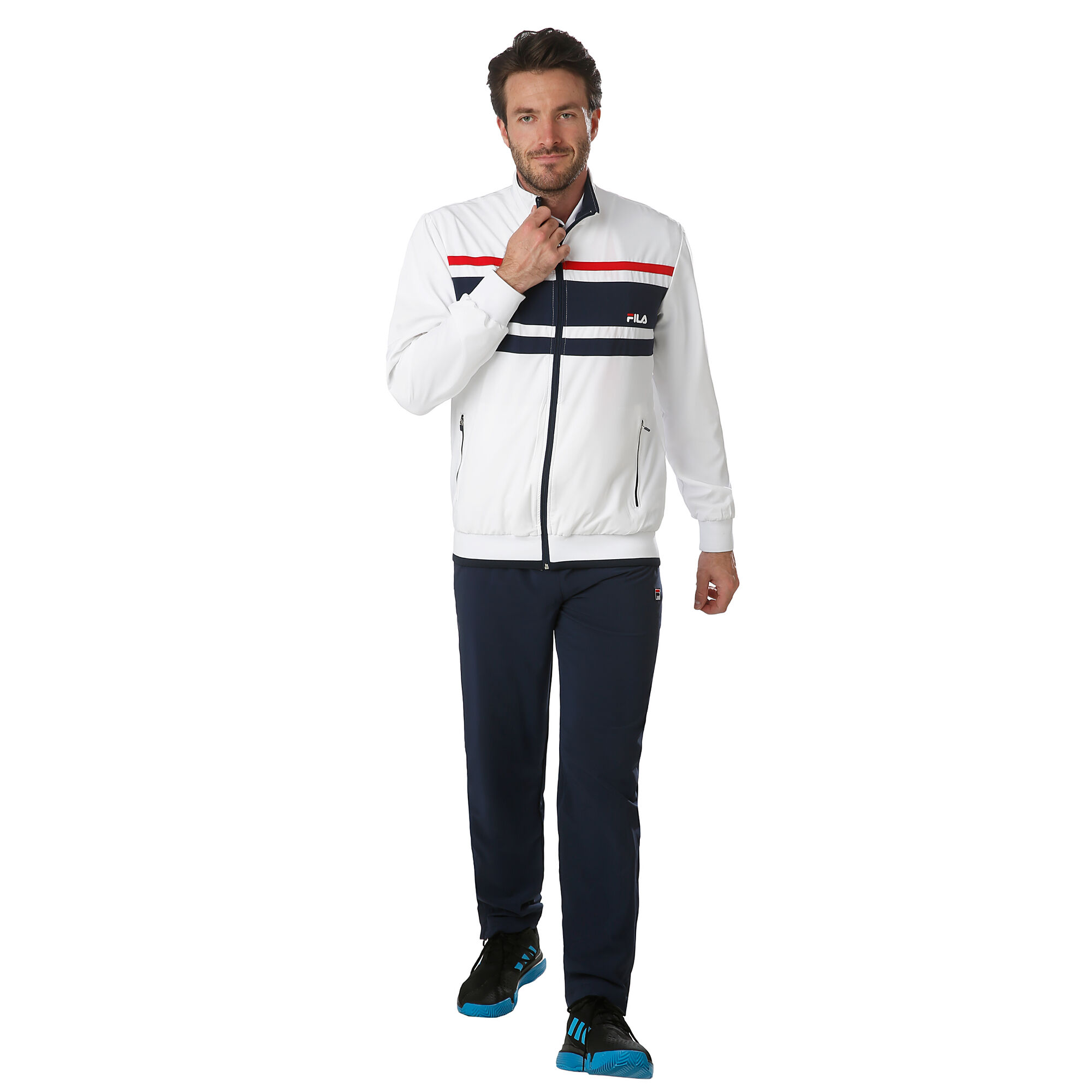 garen vergiftigen Kiezen Fila Theo Trainingspak Heren - Wit, Donkerblauw online kopen | Tennis-Point