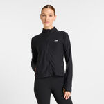New Balance Kleding New Balance Space Dye Full Zip Trainingsjack Dames-Zwart