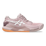 ASICS Tennisschoenen ASICS Gel-Resolution 9 Clay Gravelschoen Dames-Beige,Wit