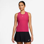 Nike Tenniskleding Nike Dri-FIT Victory Tanktop Dames - berry, wit