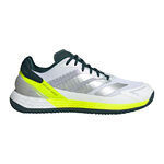 adidas Tennisschoenen adidas Defiant Speed 2 Gravelschoen Heren-Wit,Neongeel
