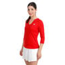 Crew 2.0 V-Neck Longsleeve Dames-rood