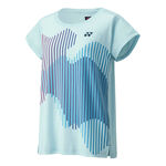 Yonex Kleding Yonex Crew Neck T-shirt Dames - lichtblauw, 