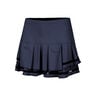 Long Pleat Tier Rok Dames-Zwart,Blauw