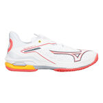 Mizuno Tennisschoenen Mizuno Wave Exceed Tour 6 Gravelschoen Dames-Wit,Koraal