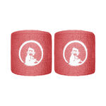 Quiet Please Tenniskleding Quiet Please Short Zweetband Verpakking 2 Stuks-Koraal,Wit