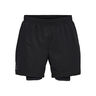 Dallas 2in1 Shorts Heren-Zwart
