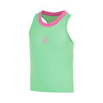 Quiet Please Tenniskleding Quiet Please Racerback 2.0 Tanktop Meisjes - groen, wit