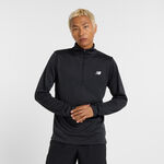 New Balance Kleding New Balance Knit 1/4 Zip Longsleeve Heren-Zwart