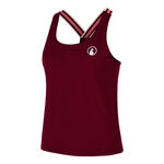 Quiet Please Tenniskleding Quiet Please Endlessly Serve & Volley 2.0 Tanktop Dames-Wijnrood,Veelkleurig