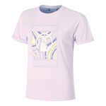 Quiet Please Kleding Quiet Please Mind Swirl Court T-shirt Dames-Mauve,Veelkleurig