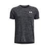 Tech Textured T-shirt Jongens-zwart, wit