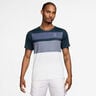 Court Dri-FIT Advantage Print T-shirt Heren - blauw, wit