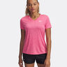 Tech Twist T-shirt Dames-Pink,Wit