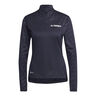 Multi Half-Zip Longsleeve Dames - donkerblauw, 