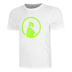 Quiet Please Tenniskleding Quiet Please Wild Trainings T-shirt Heren-Wit,Neongroen