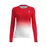 Crew Gradiant Longsleeve Meisjes-Rood,Wit