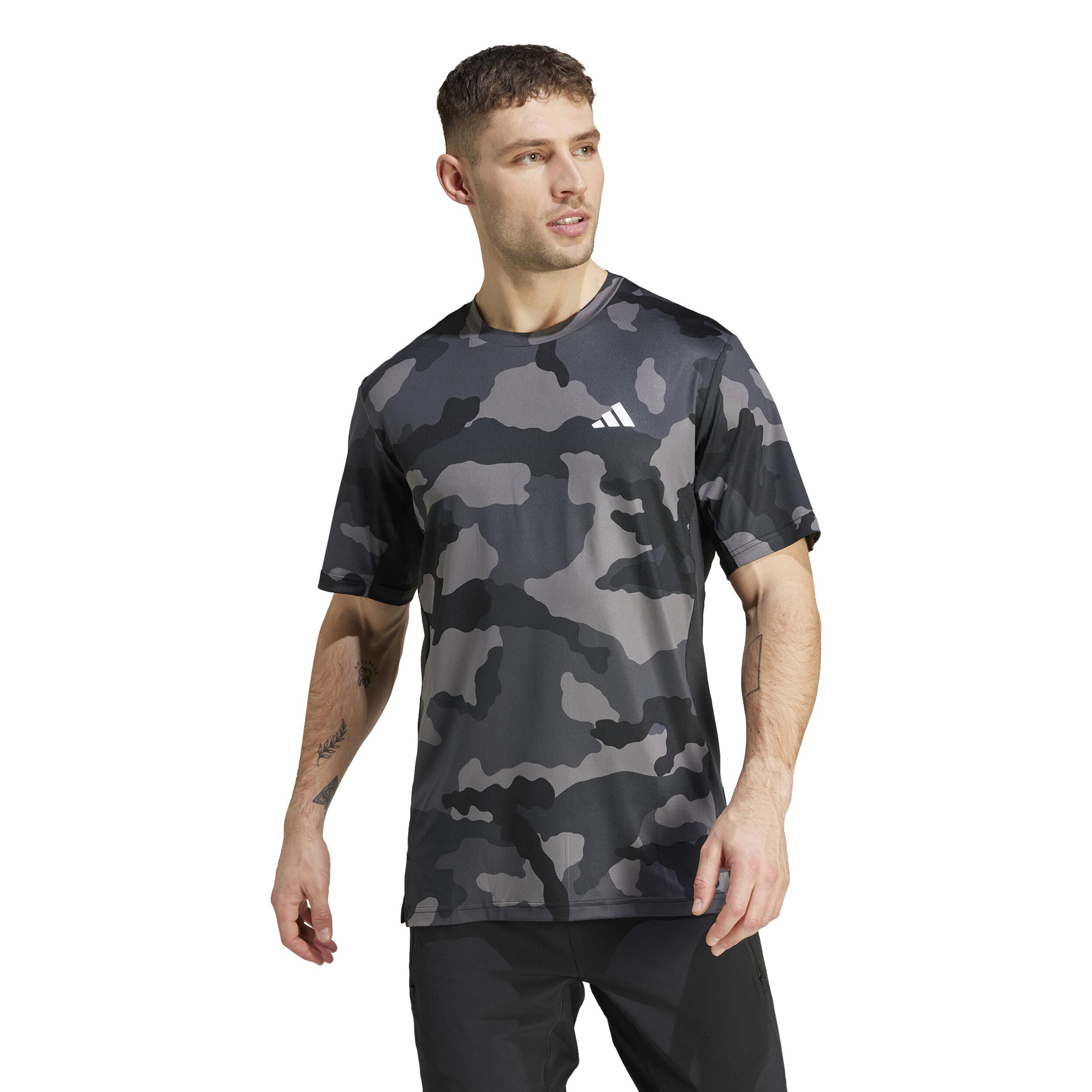 Buy adidas Camo AOP T shirt Heren Zwart Grijs online Tennis Point BE