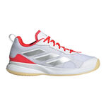 adidas Tennisschoenen adidas AvaFlash Allcourt Schoen Dames-Wit,Rood
