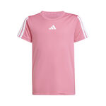 adidas Kleding adidas Training Essentials 3 Stripes T-shirt Kinderen - roze, wit