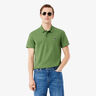 Ribbed Collar Polo Heren - groen, wit