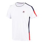 Fila Kleding Fila Gabriel T-shirt Heren - wit, donkerblauw