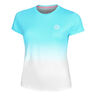 Crew Gradiant T-shirt Dames-Turkoois,Wit